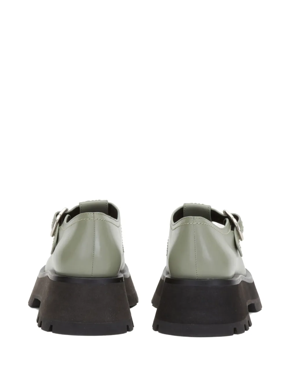 3.1 Phillip Lim buckle T-bar loafers Green