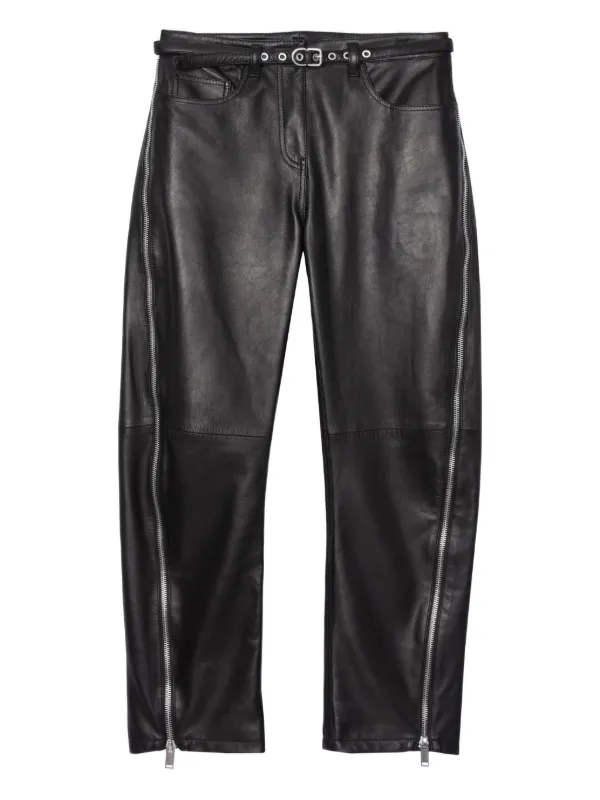 3.1 Phillip Lim ジップディテール レザーパンツ | ブラック | FARFETCH JP