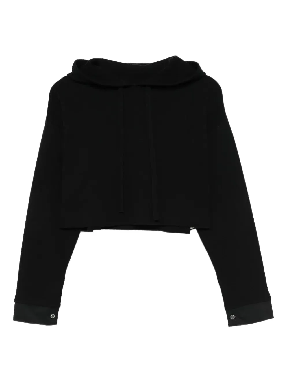 3.1 Phillip Lim hooded cropped top - Zwart