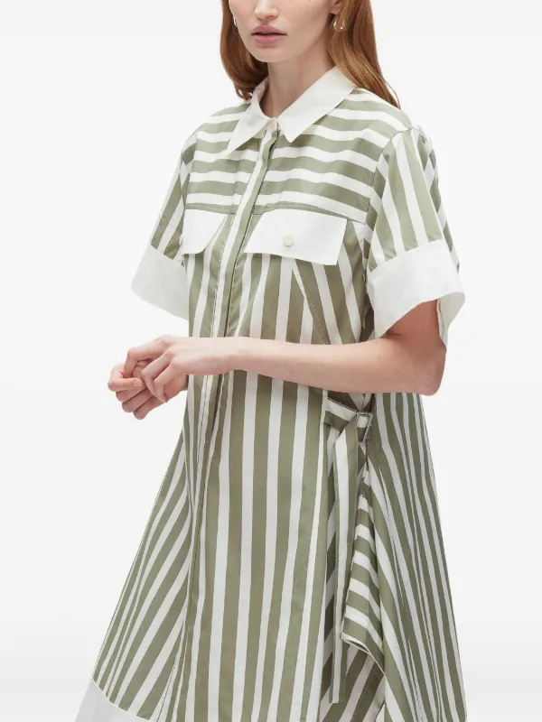 3.1 Phillip Lim Striped Shirt Dress | Green | FARFETCH OM