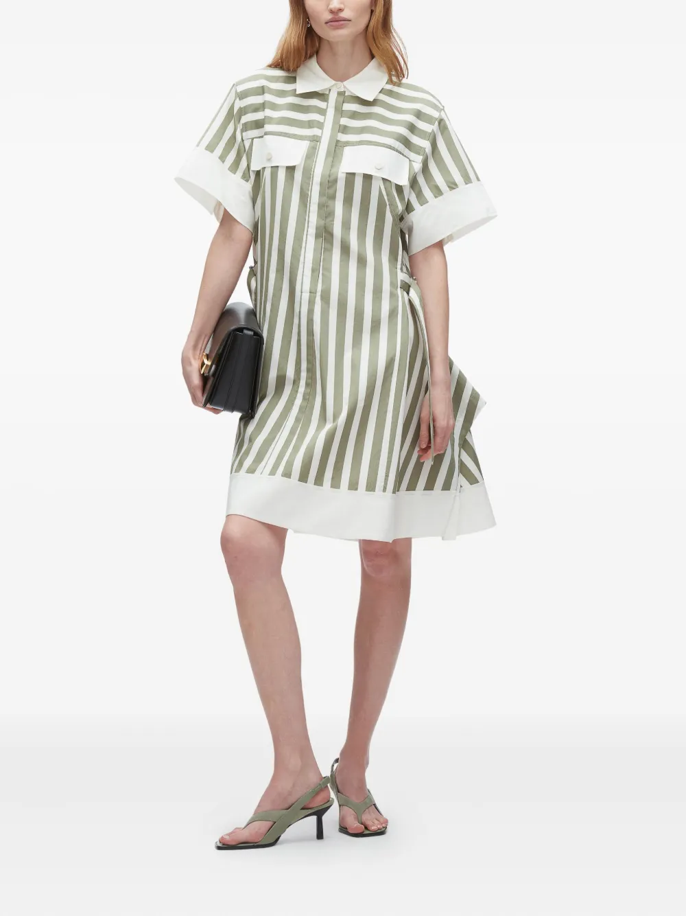 3.1 Phillip Lim striped shirt dress Groen
