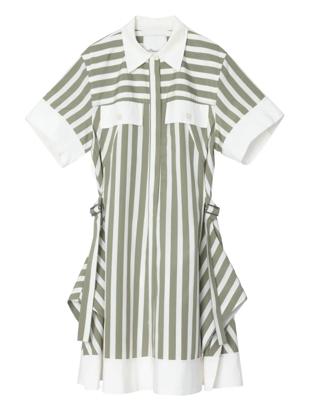 3.1 Phillip Lim striped shirt dress Groen