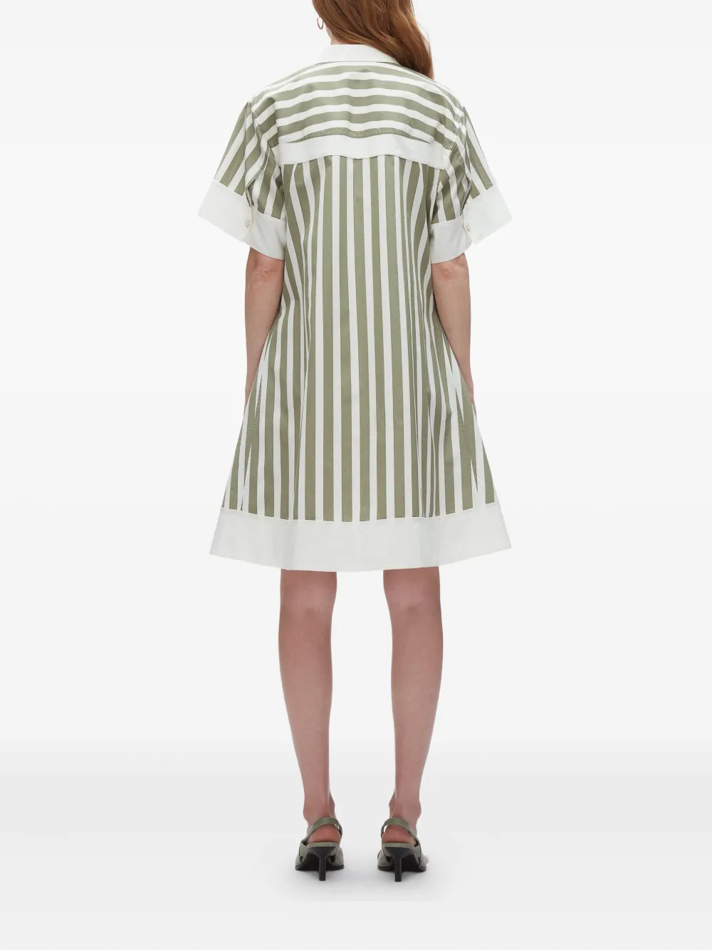 3.1 Phillip Lim striped shirt dress Groen