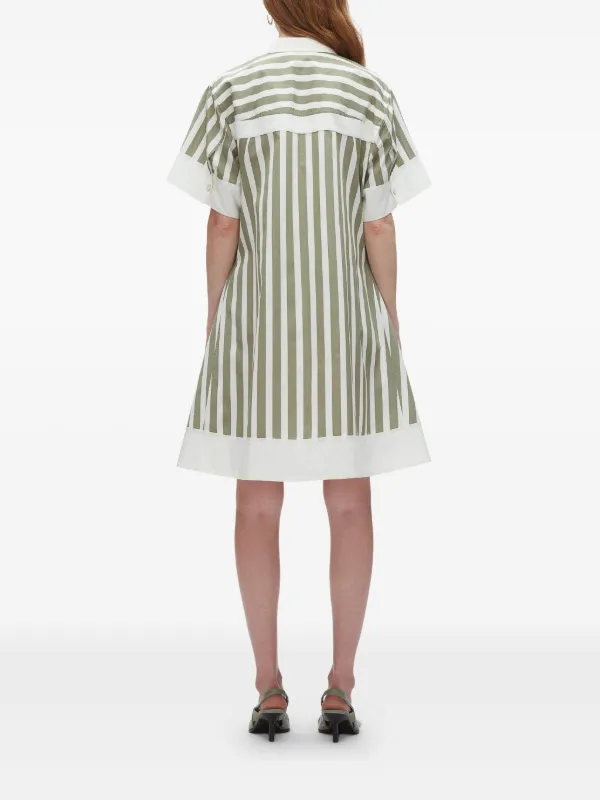 3.1 Phillip Lim Striped Shirt Dress | Green | FARFETCH OM