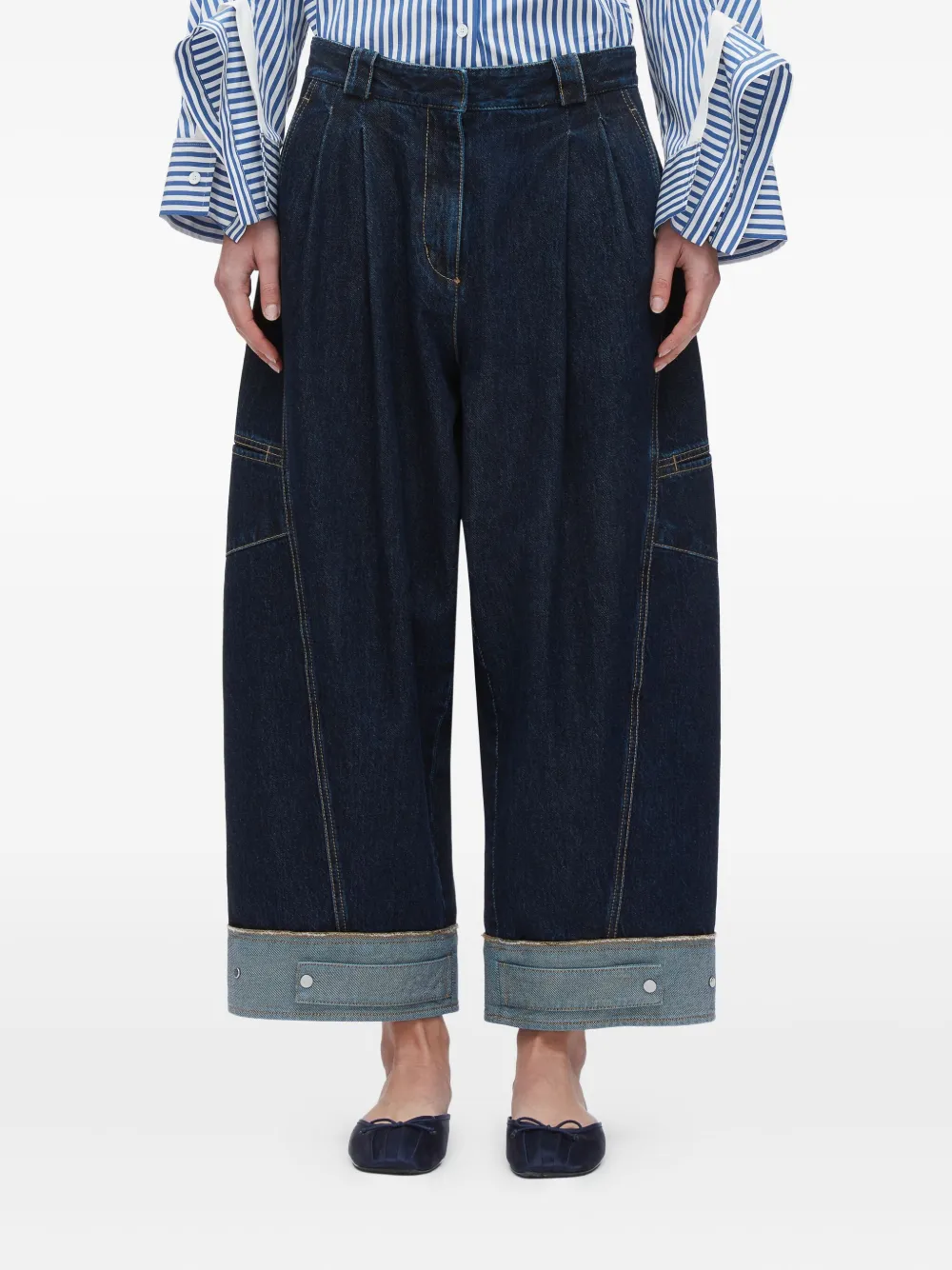 3.1 Phillip Lim panelled jeans Blauw