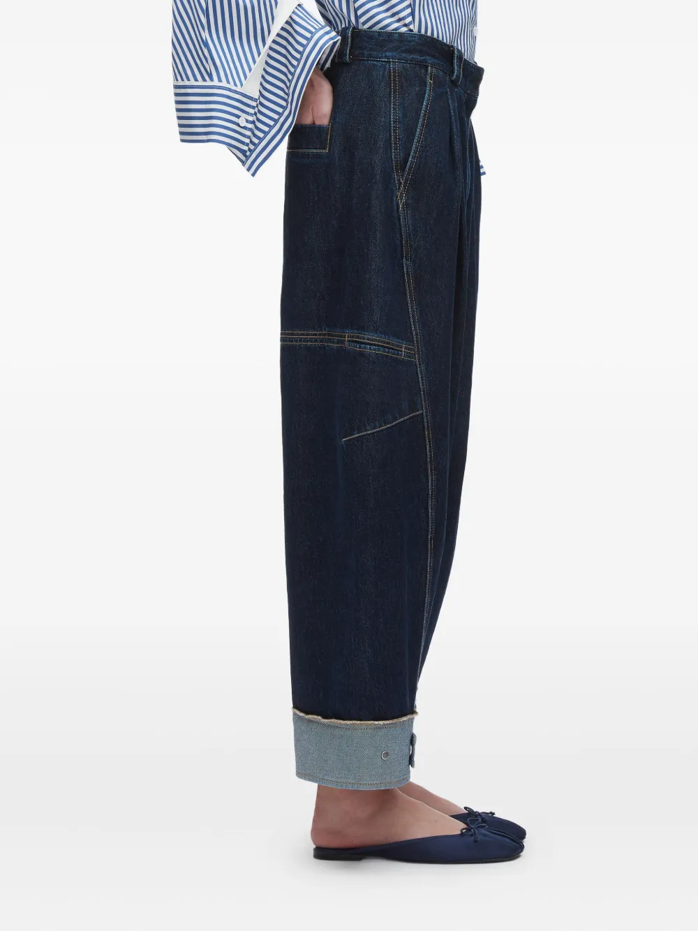 3.1 Phillip Lim panelled jeans Blauw