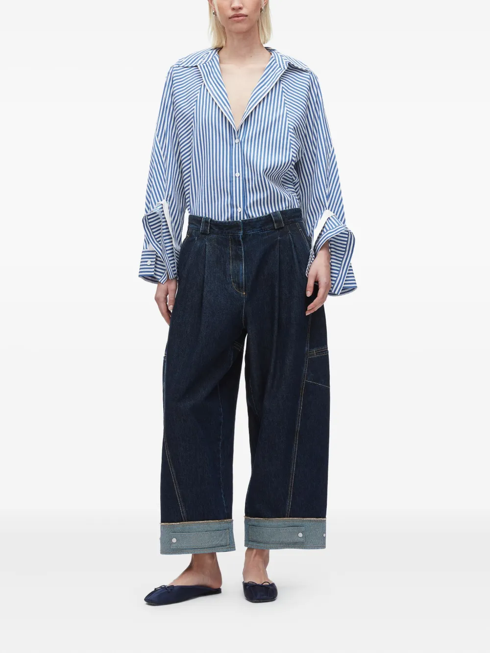 3.1 Phillip Lim panelled jeans Blauw
