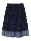 3.1 Phillip Lim embroidered layered midi skirt - Blue