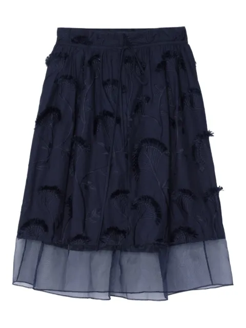 3.1 Phillip Lim embroidered layered midi skirt