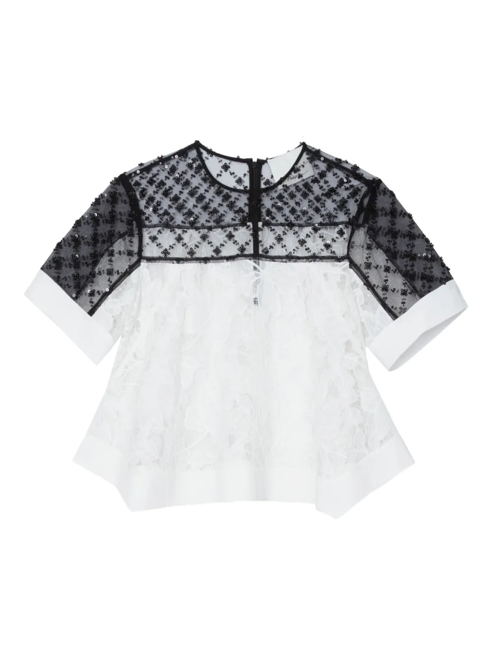 3.1 Phillip Lim beaded lace top Wit