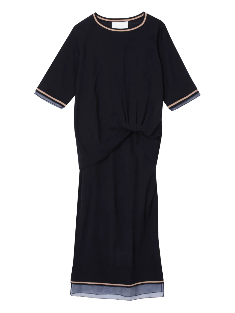 3.1 Phillip Lim twist-detail wool dress Blauw