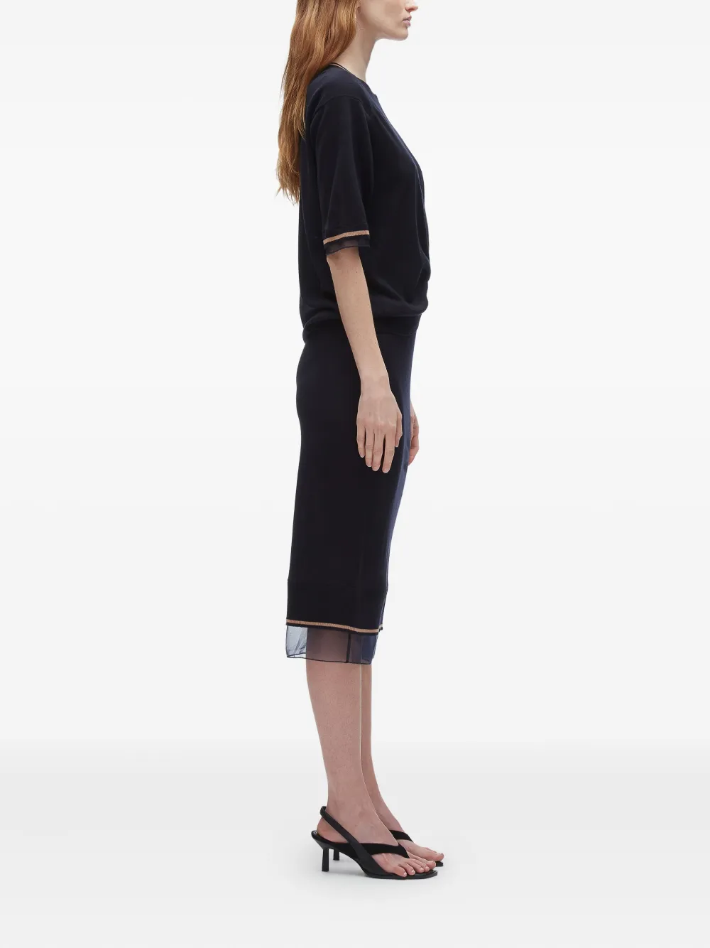 3.1 Phillip Lim twist-detail wool dress Blauw