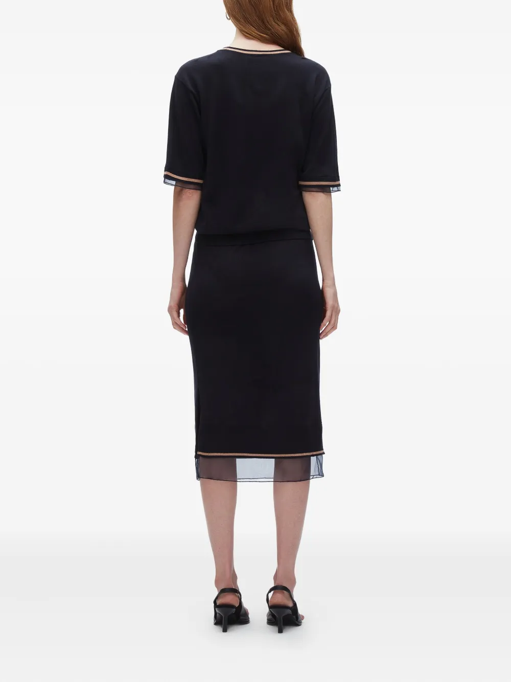 3.1 Phillip Lim twist-detail wool dress Blauw