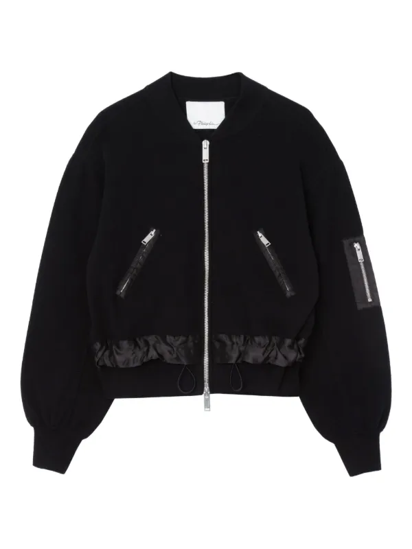 3.1 Phillip Lim レイヤードブルゾン 3.1 Phillip Lim zip-fastening balloon-sleeve Jacket | Black | FARFETCH