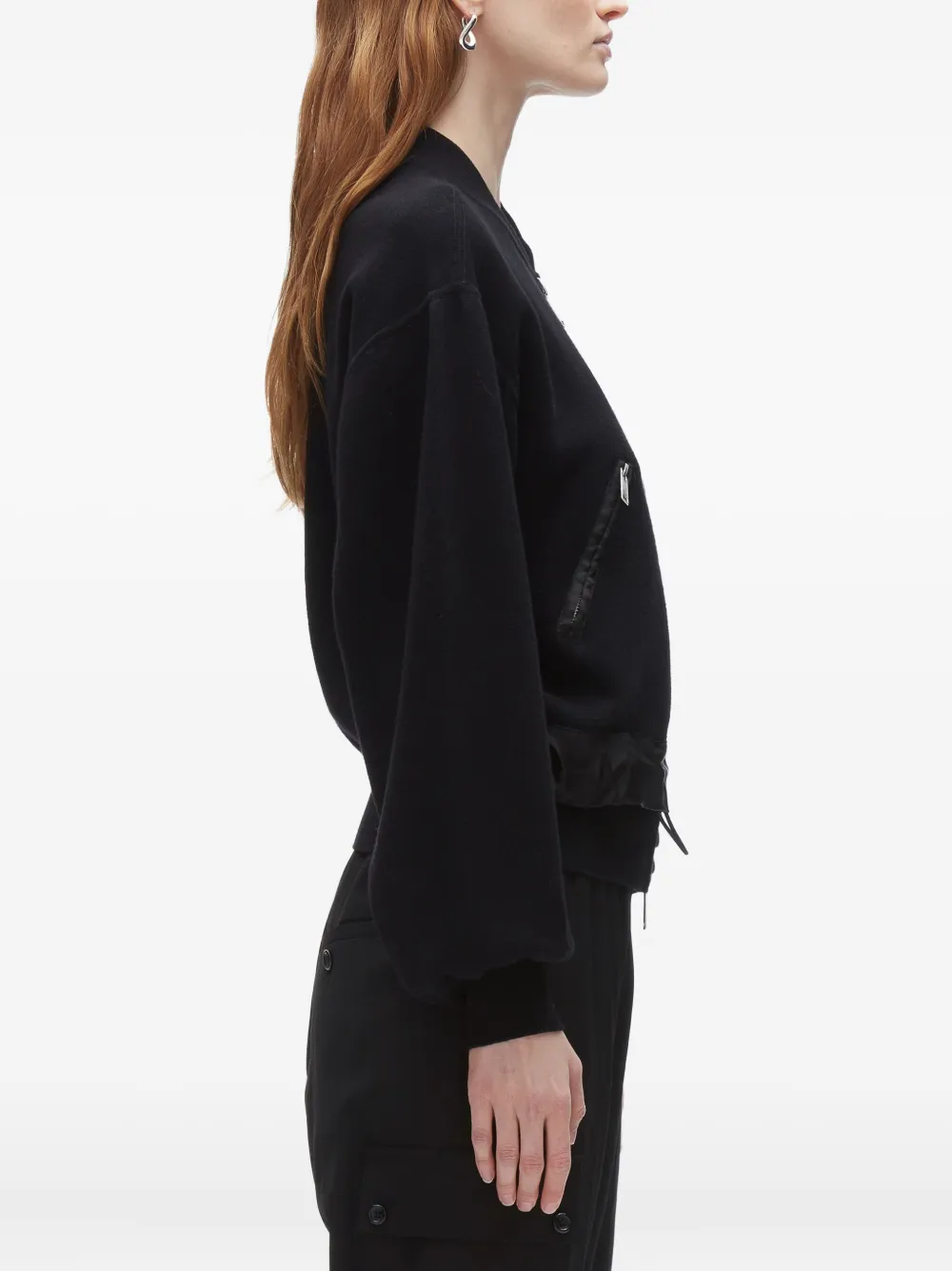 3.1 Phillip Lim zip-fastening balloon-sleeve jacket Zwart