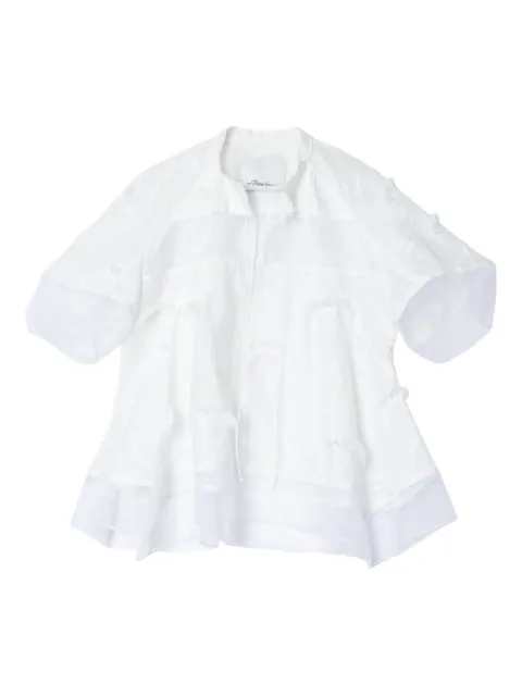3.1 Phillip Lim floral-embroidered layered blouse