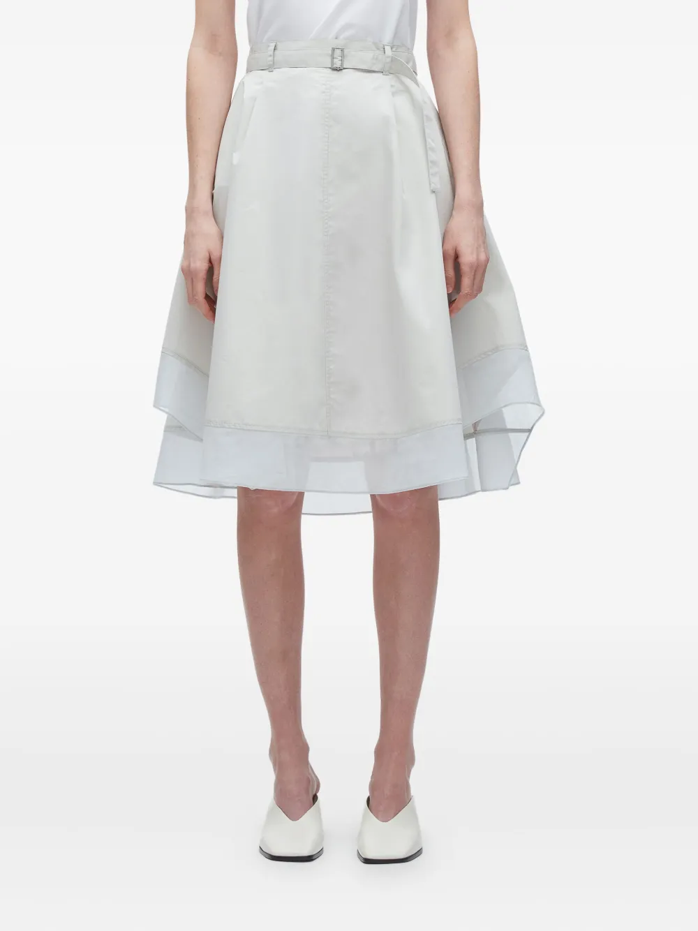 3.1 Phillip Lim belted layered skirt Beige