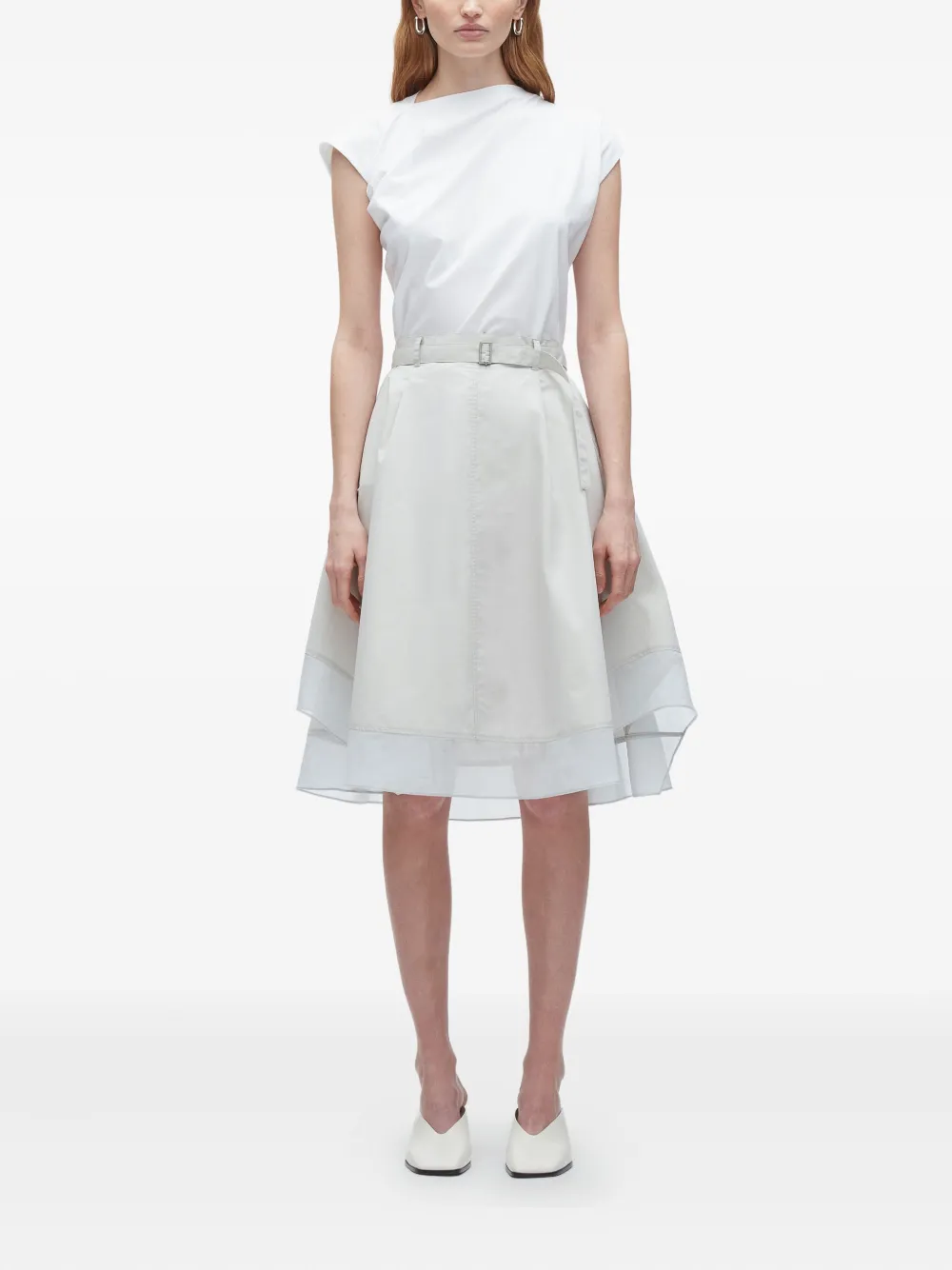 3.1 Phillip Lim belted layered skirt Beige