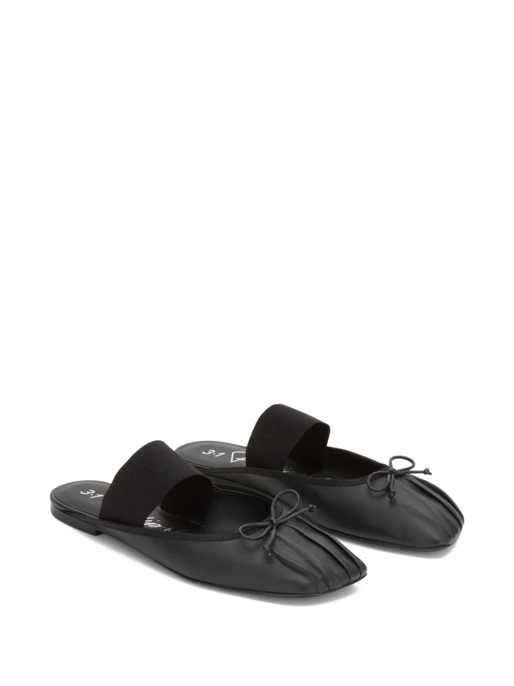 3.1 Phillip Lim elastic-band bow mules Black