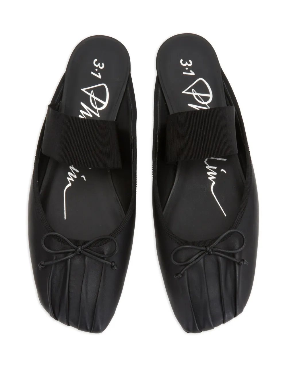 3.1 Phillip Lim elastic-band bow mules Black