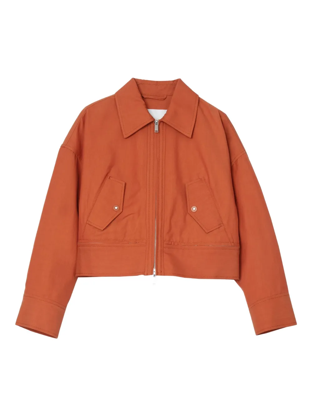 3.1 Phillip Lim zip-front pocket shirt jacket Oranje