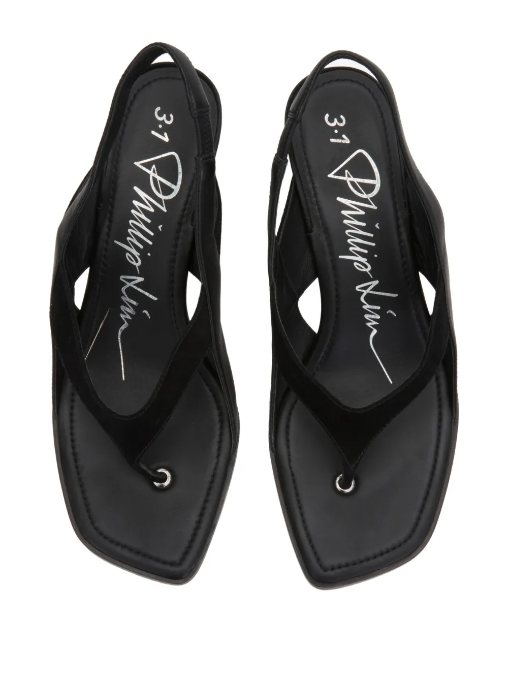 3.1 Phillip Lim 68mm slingback leather sandals Black