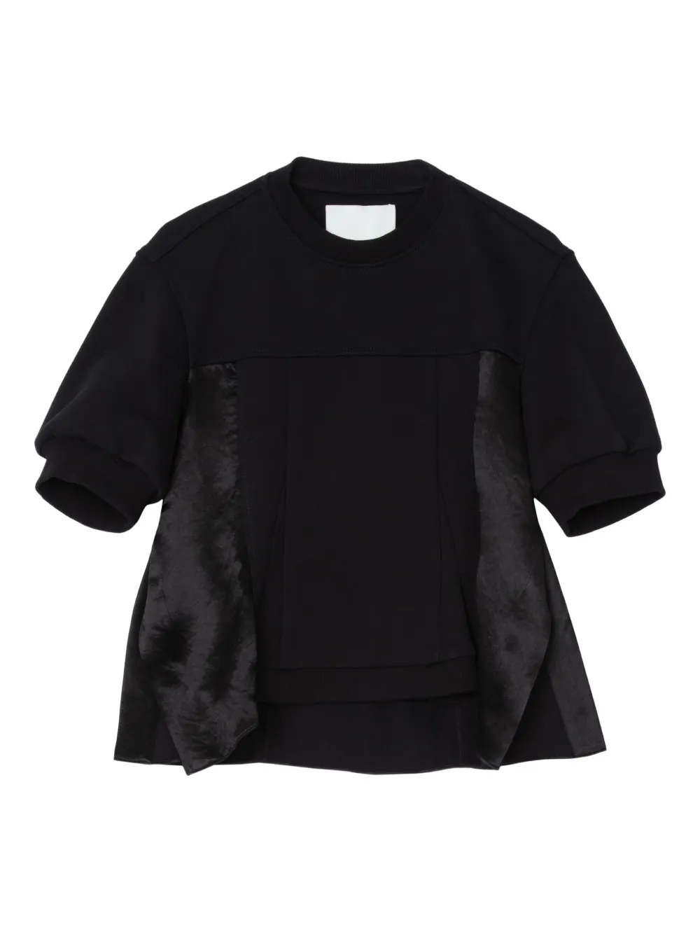 3.1 Phillip Lim panelled puff-sleeve T-shirt - ブラック 3.1 Phillip Lim panelled puff-sleeve T-shirt - ブラック