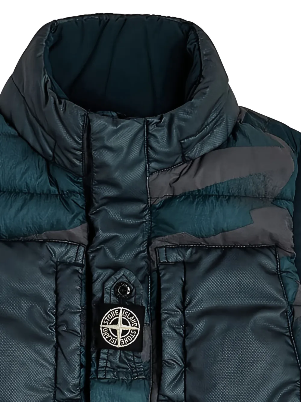 Stone Island Junior camouflage quilted gilet | Boys Waistcoat & Gilet | Image 2