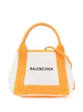 Balenciaga Pre-Owned 2014-2024 Canvas Navy Cabas XS satchel - White