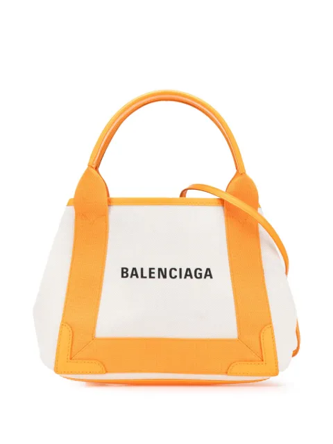 Balenciaga Pre-Owned 2014-2024 Canvas Navy Cabas XS satchel