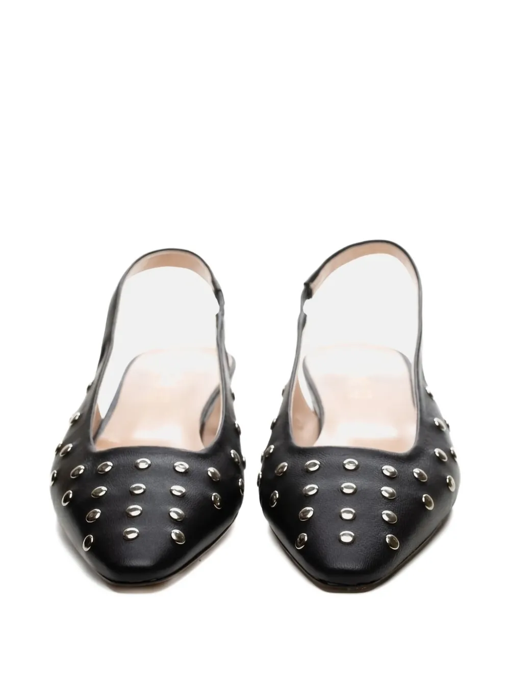 Poche Paris studded slingback pumps Black