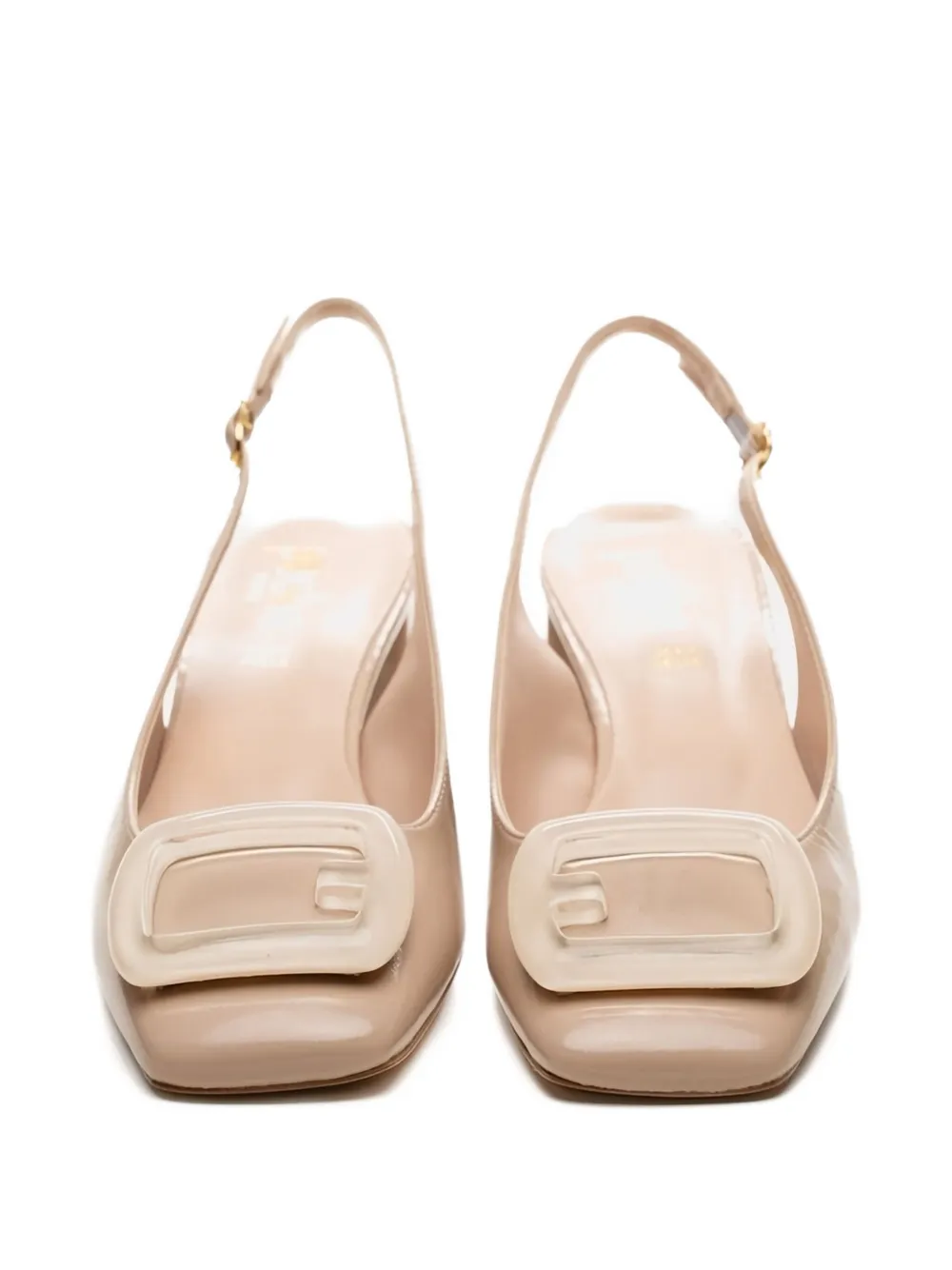 Poche Paris Leather Heeled Pumps