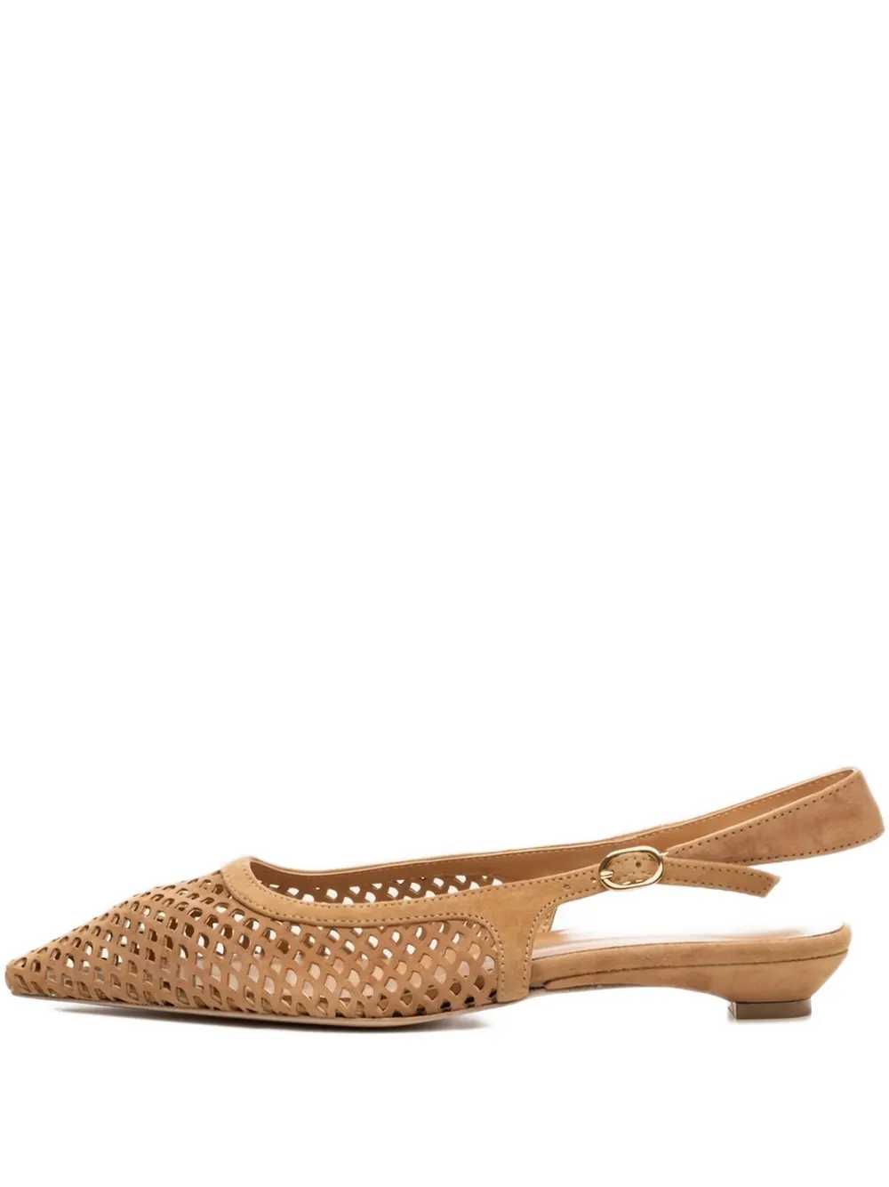 Poche Paris pointed-toe slingback sandals Brown
