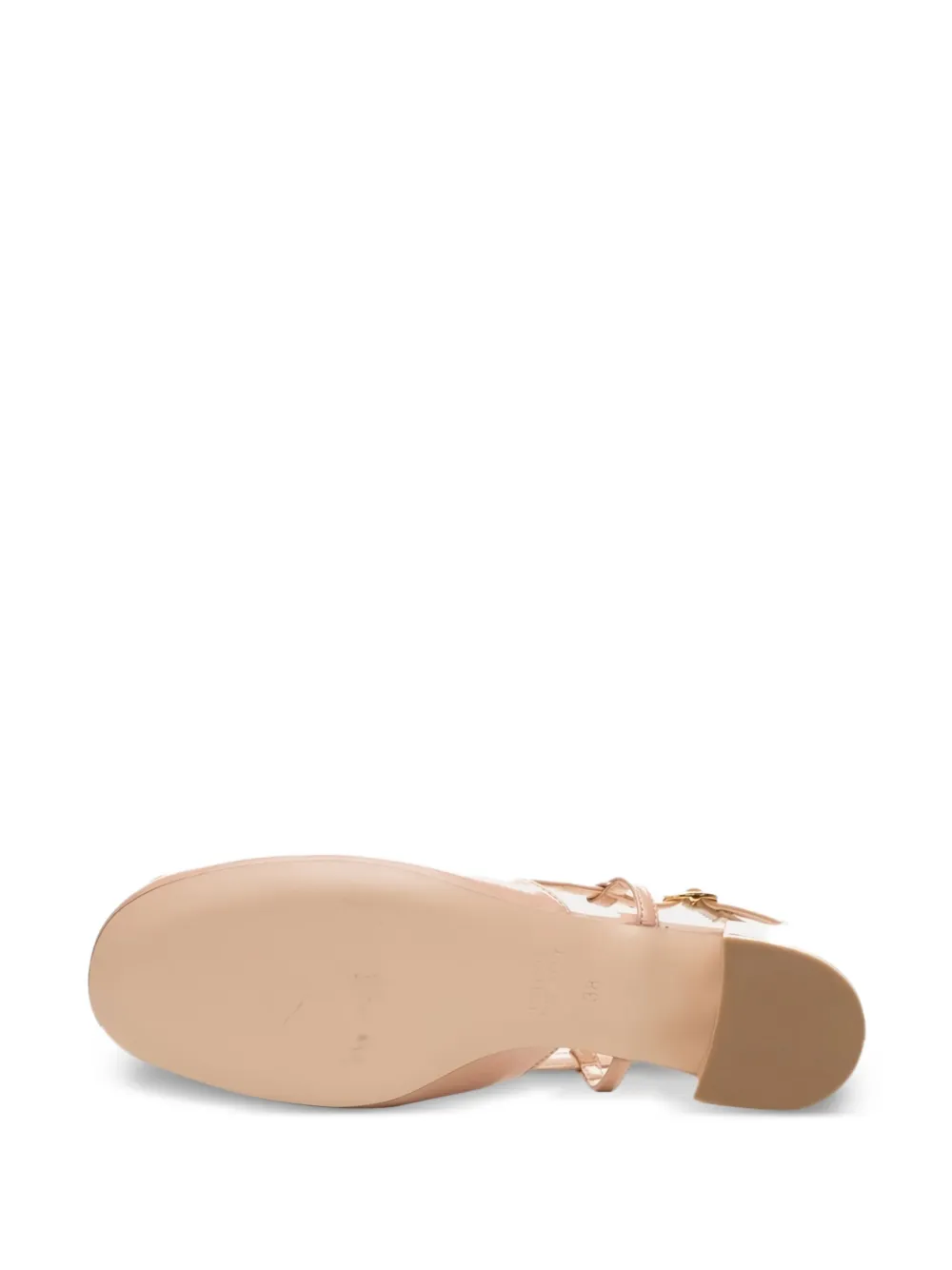 Poche Paris block-heel slingback pumps Neutrals