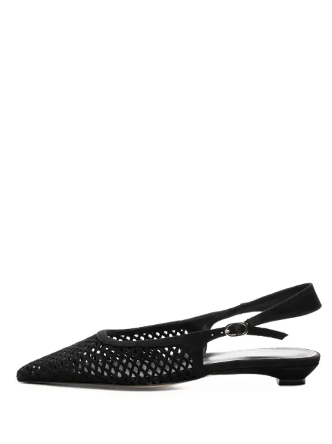 Poche Paris perforated slingback flat pumps