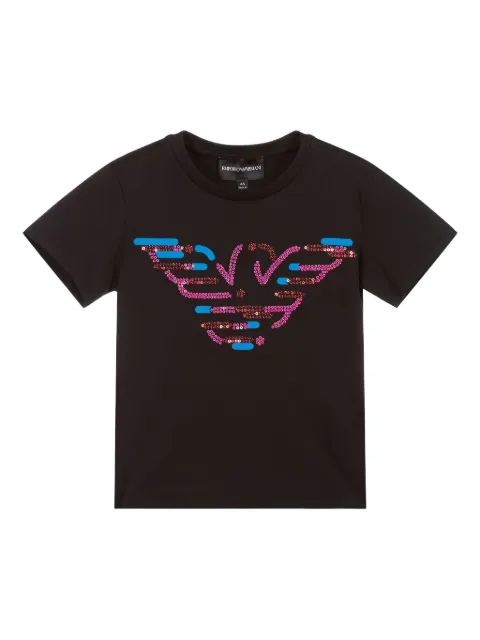 Emporio Armani Kids sequin-embellishment logo-detail T-shirt