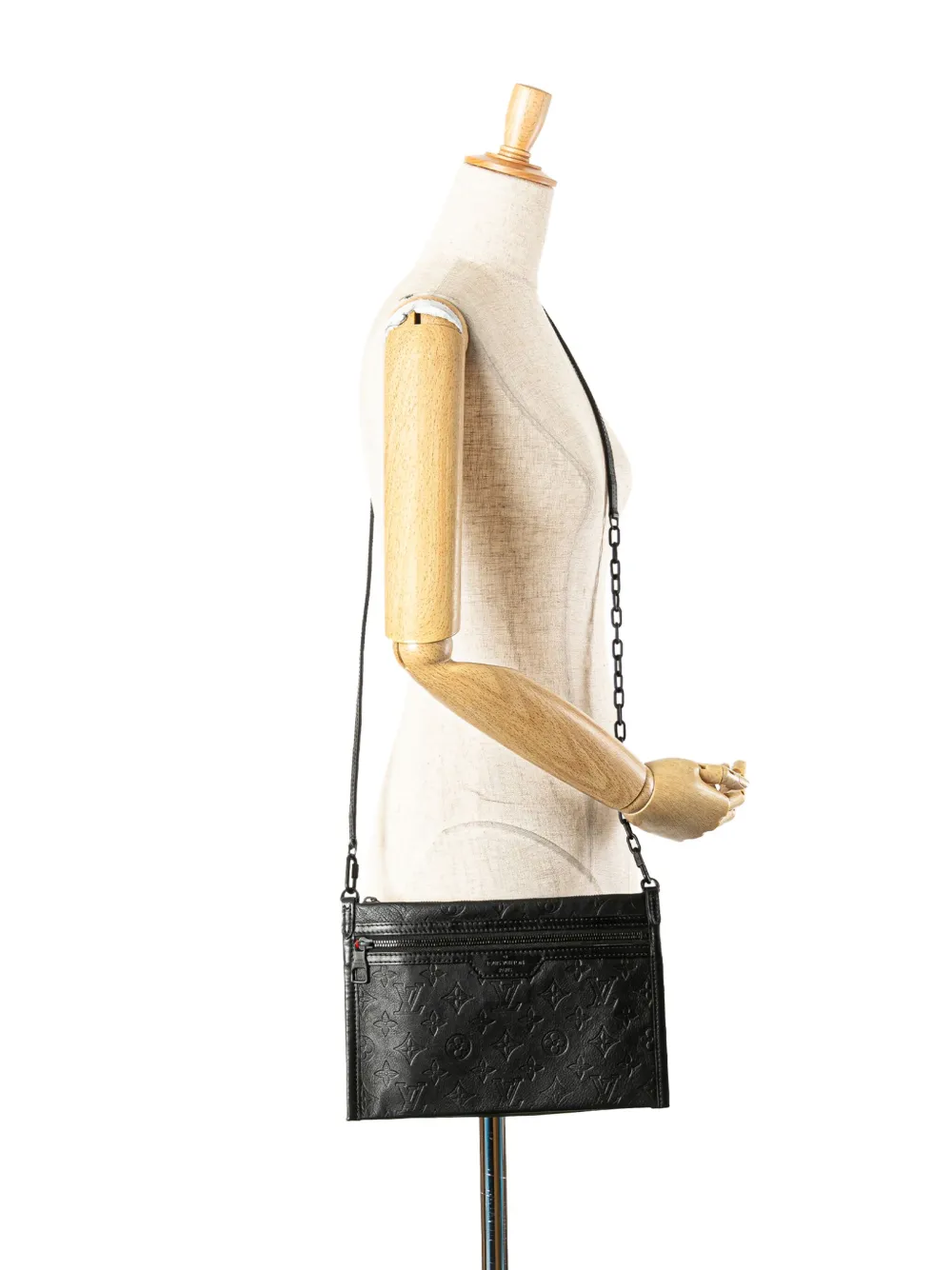 Louis Vuitton Pre-Owned 2019 Monogram Shadow Double Flat Messenger crossbody bag | Pre-Owned | Image 2