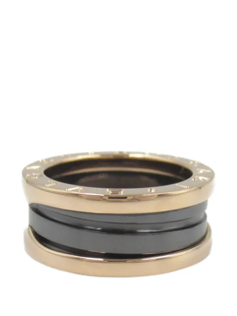Bvlgari Pre-Owned anillo B.zero1 de 2 bandas en oro rosa de 18kt y cerámica 2010-2025