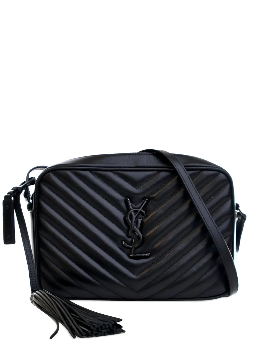 2018 Chevron Calfskin Monogram Monochrome Lou Camera Bag crossbody bag