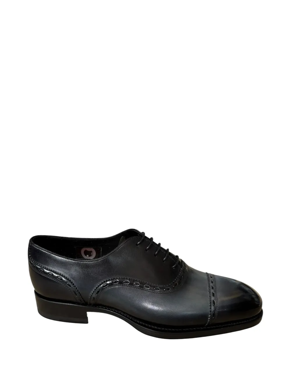 Santoni Ensley leather oxford shoes Zwart
