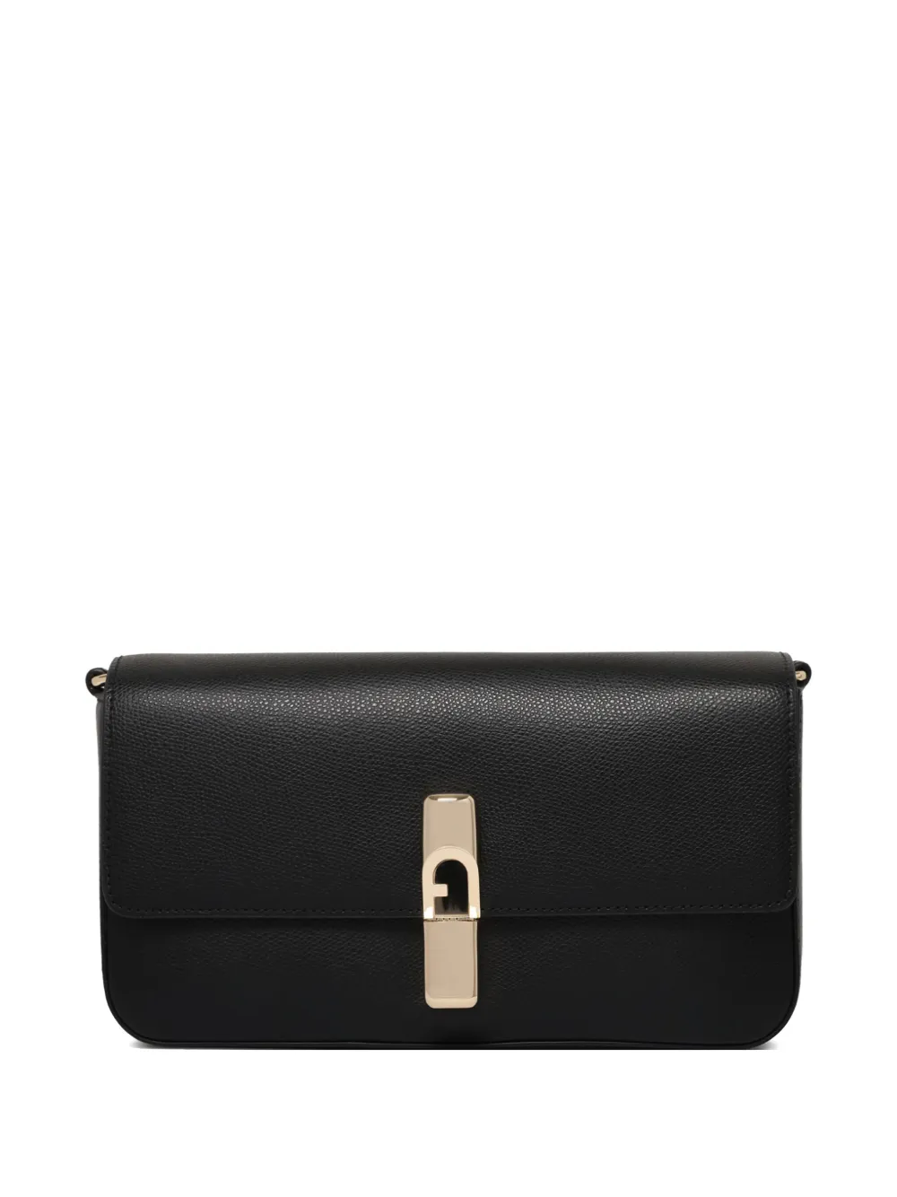 Furla Iride clasp-fastening leather shoulder bag Zwart