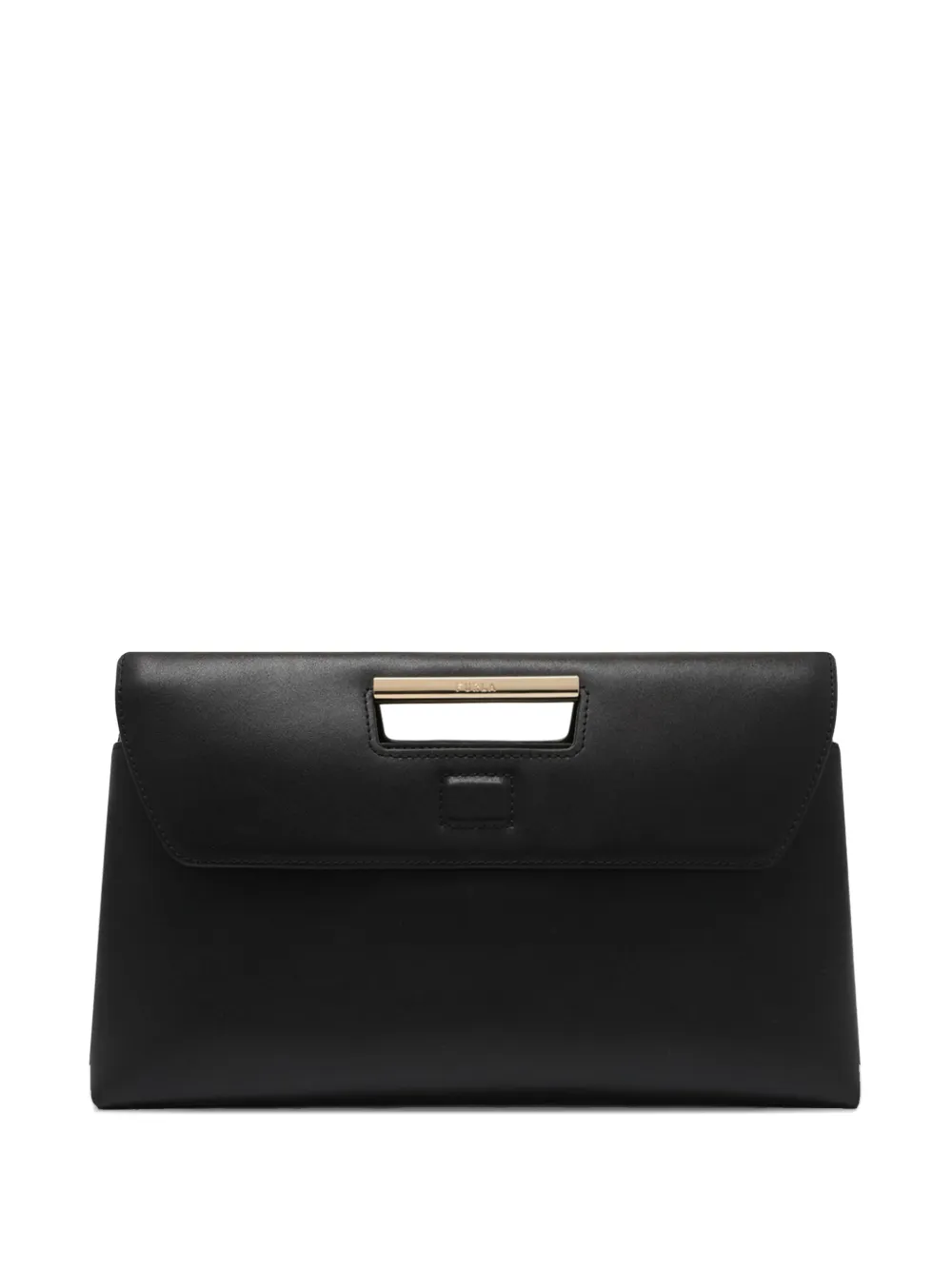 Furla top-handle leather clutch Zwart