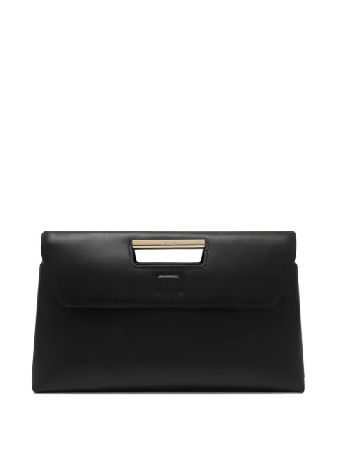 Furla top-handle leather clutch