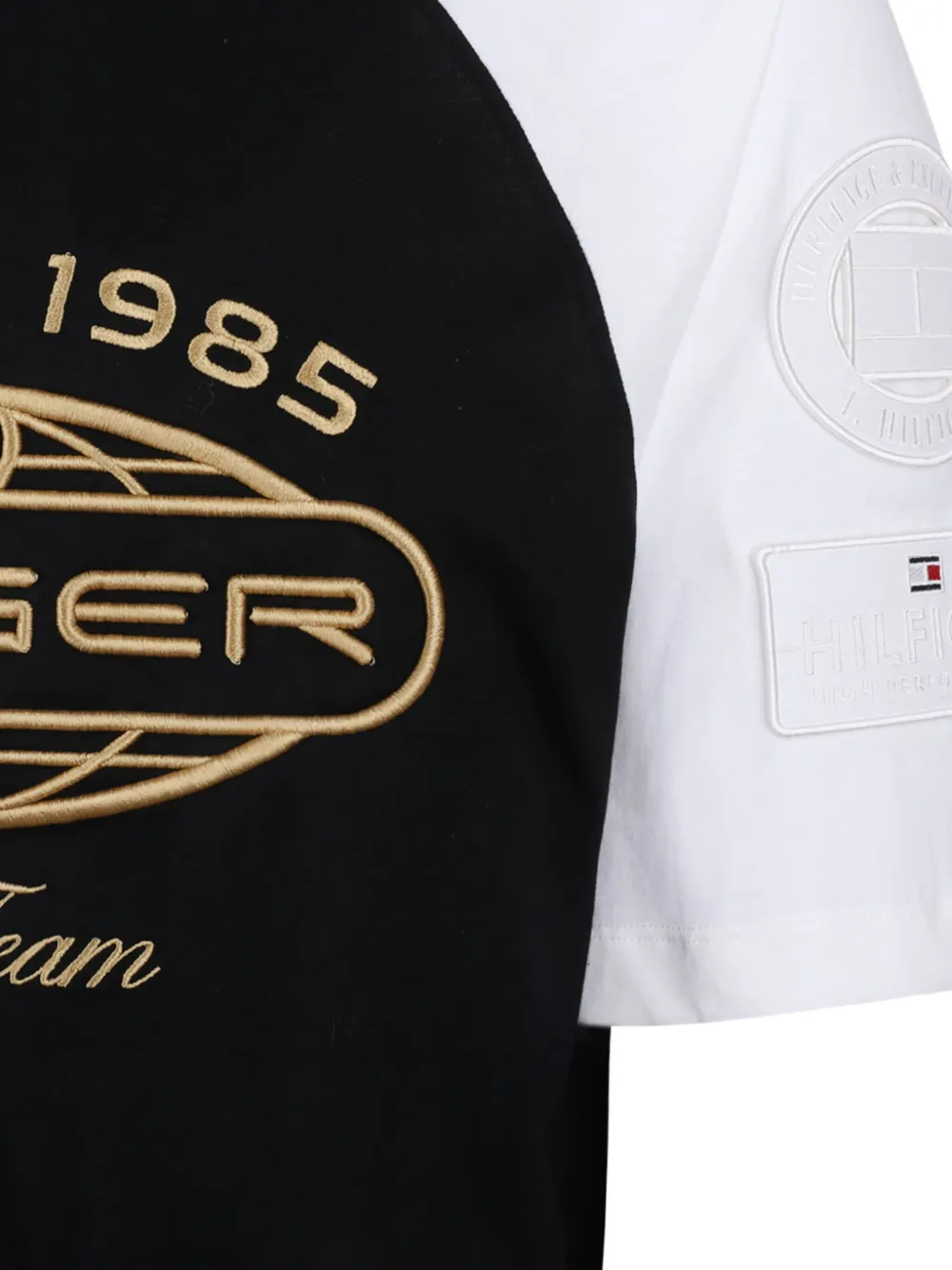 Tommy Hilfiger Katoenen T-shirt met geborduurd logo Zwart
