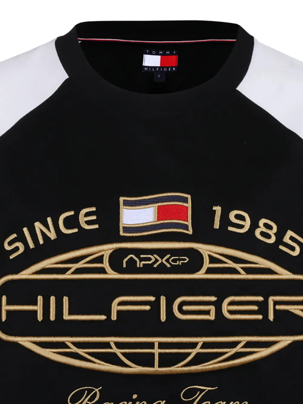 Tommy Hilfiger Katoenen T-shirt met geborduurd logo Zwart