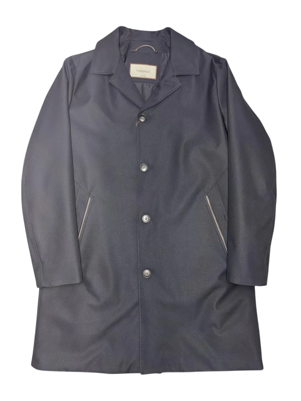 Canali Buttoned Coat In Gray