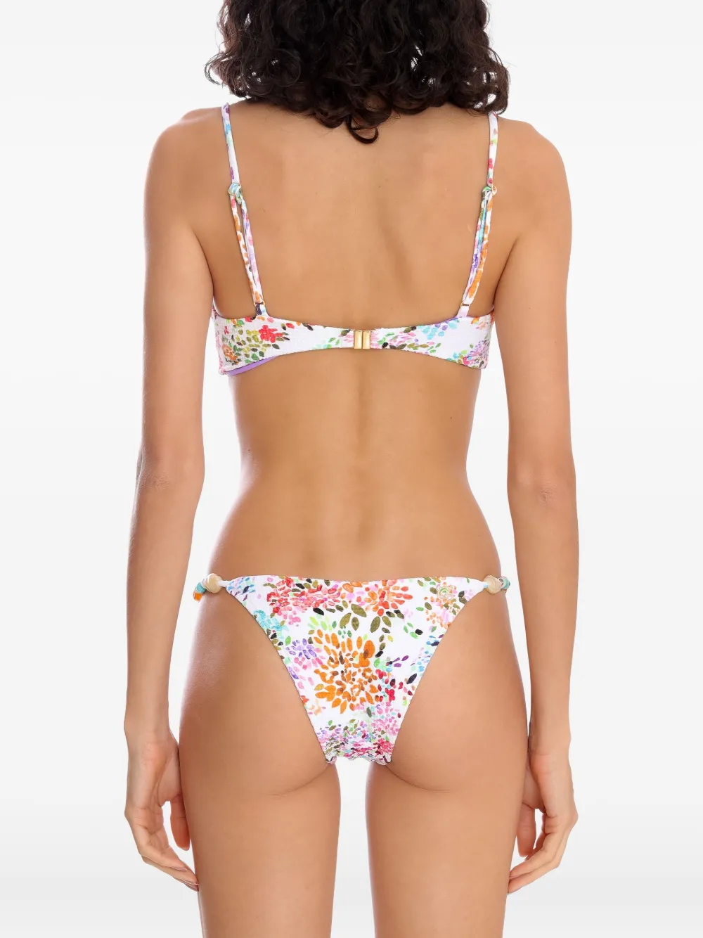 Brigitte Bikini met bloemenprint Beige
