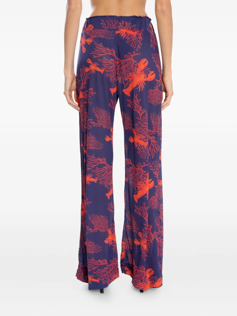 Brigitte Broek met grafische print Blauw
