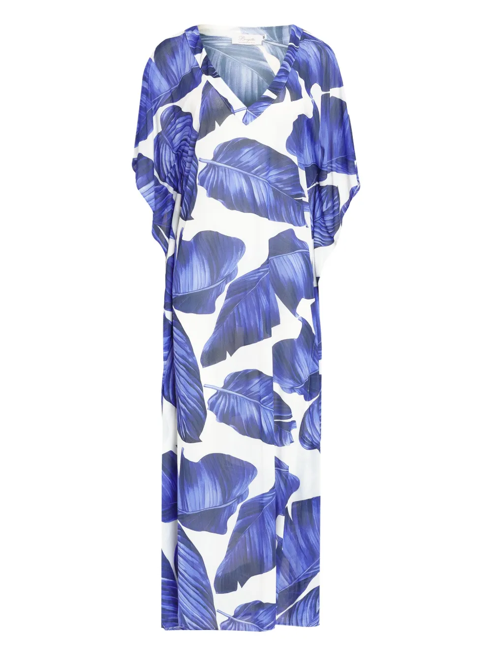 Brigitte graphic-print kaftan Paars