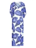 Brigitte graphic-print kaftan - Purple